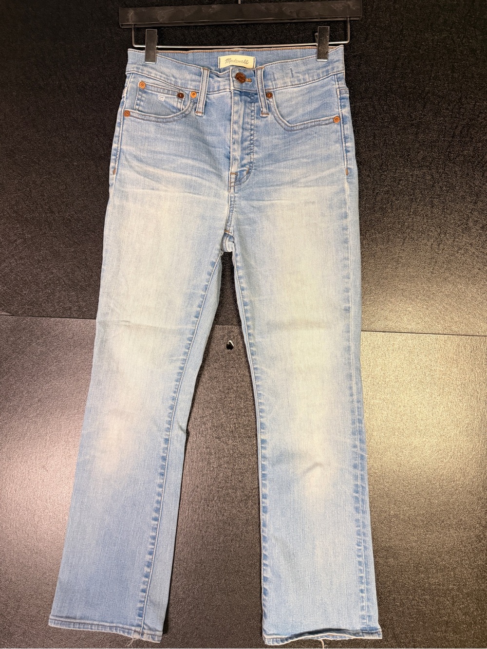 Madewell Cali Demi-Boot Light Blue Distressed Women’s Jeans Sz 25